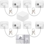4pcs securite fenetre enfant, serrure frigo pour enfants, bloque verrou porte r�frig�rateur cabinet fen�tre ...
