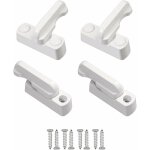 Aougo - 4pcs serrures scurit, limiteur rotation fentre avec vis, blanc verrous de fentre, serrures ...