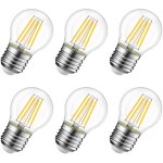 Aougo - 4w ampoule led filament e27 g45, equivalent  ampoule incandescence 40w, 470lm 2700k blanc chaud, ...