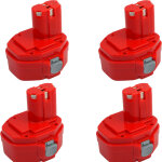 Pdstation - 4x 14. 4v 4. 8ah ni - mh batterie pour makita pa14 1420 1422 1433 1434 1435 1435f 192600 ...