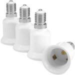 4x adaptateur de douille - convertisseur de douilles e14 vers e27 - adaptateur de support de lampe culot ...