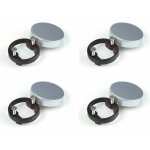 Cyclingcolors - 4x cache charnire ronde pour vitre / verre en plastique  visser dcoration vitrine ...