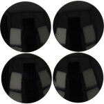 4x cache - moyeu universel, centre de roue pour diverses voitures, 64 mm, noir, plastique - vhbw
