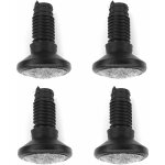 4x embout rentrant pied rond orientable plastique avec patin feutre protection feutrine sol parquet meuble ...