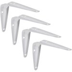 4x equerre console rigide en acier pour �tag�re � visser meuble support renfort mural universel d�coration ...