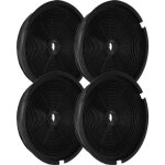 4x filtres  charbon actif compatible avec airlux hc41e, hc41a hotte aspirante - 19 cm - vhbw