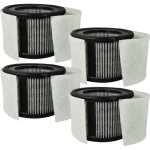 4x filtre compatible avec leifheit / soehnle airfresh clean 300, 400 humidificateur, purificateur d'air ...