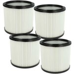 4x filtre pliss� compatible avec aquavac fam aspirateur - noir / blanc - vhbw