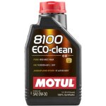 4x huile motul 8100 eco - clean c2 0w30 bidon de 1 litre