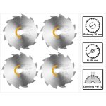 4x lame de scie circulaire wood rip cut hw 160 x 1, 8 x 20 mm pw12 ( 4x 205550 ) pour scies plongeantes ...