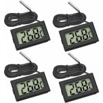 4x noir) mini digital lcd thermomtre temprature avec sonde de temprature capteur testeur pour rfrigrateur ...