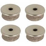 Cyclingcolors - 4x patin feutre 30mm rond acier chrom  visser pied table chaise meuble protection sol ...