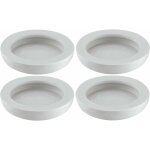 Cyclingcolors - 4x patin glisseur rond plastique gris � enfoncer extra plat pour sols vari�s protection ...