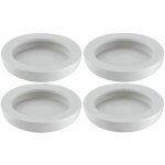 4x patin glisseur rond plastique gris � enfoncer extra plat pour sols vari�s protection parquet tapis ...