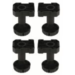 4x pied de meuble ajustable réglable complet avec base plastique à visser capacité 150kg vérin plinthe ... 4x pied de meuble ajustable réglable complet avec base plastique à visser capacité 150kg vérin plinthe ...