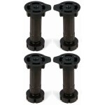 4x pied de meuble ajustable réglable complet avec base plastique à visser capacité 300kg vérin plinthe ... 4x pied de meuble ajustable réglable complet avec base plastique à visser capacité 300kg vérin plinthe ...
