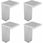 Cyclingcolors - 4x pied de meuble non ajustable forme carr�e � visser finition aluminium meuble tv canap� ...