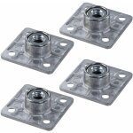 Cyclingcolors - 4x plaque de fixation embase carr�e 47, 5 x 47, 5mm avec filetage m10 pour pied de table ...