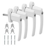Einfeben - 4x poignée de fenêtre avec serrure verrouillable alu même clé blanche Einfeben - 4x poignée de fenêtre avec serrure verrouillable alu même clé blanche
