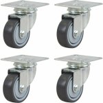 Cyclingcolors - 4x roulette meuble 50mm caoutchouc soft anti rayure gris pivotante sans frein universelle ... Cyclingcolors - 4x roulette meuble 50mm caoutchouc soft anti rayure gris pivotante sans frein universelle ...