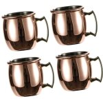 4x tasses en cuivre moscow mule, (lot de 4) tasses en cuivre massif, fabriqu�es � la main - 60 ml - trimec ...