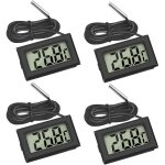 4x thermomtre numrique lcd moniteur de temprature avec sonde externe pour rfrigrateur conglateur ...