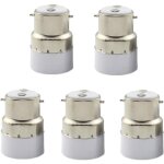 5 adaptateurs douille b22 vers e14, conversion s�curis�e pour lampes existantes, compatible led / cfl ...