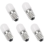 5 ampoules led avec culot e10 0, 5 w 12 v blanc froid lampe de poche pour phare mini lampe de poche remplace ...
