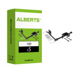 5 arr�ts de volet � poign�e 18cm avec kit de fixation alberts