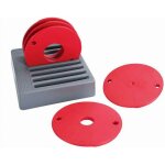 Kreg ? set de 5 bagues de r�duction 19 / 35 / 41 / 54mm prs3050 ? pour d�fonceuse et affleureuse ? plateau ...