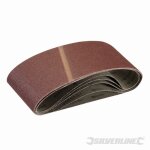 5 bandes papier de verre 100 x 610 mm grain 60 silverline 196070