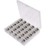 5 bobine en m�tal avec �tui pour machine � coudre domestique standard brother singer bernina pfaff elna ...