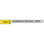 5 lames de scies sauteuses u, bois, s�rie 'professionel', 52 / 1, 3 mm, hcs, tige universelle metabo ...