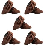 5 paires de surchaussure couvre, convient aux adultes avec des pointures 37 � 43 - brun - rapanda