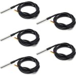 Jalleria - 5 pcs 18b20 capteur de temprature tanche thermocouple thermomtre 1 m avec cble thermique ...