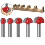 5 pcs 8mm fraise  fond rond bois, fraise defonceuse, gravure fin mill outil de coupe, fraise  bois ...