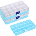 5 pcs de bote de rangement  perles avec compartiments casier  bijoux bote plastique  15 grilles ...