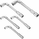 5 pcs cl� � douille double coud�e, cl�s � pipe � douille hexagonales coud�es en l, m�triques cl� doubles ...
