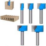 5 pcs fraise defonceuse bois 8mm kit, fraise defonceuse droite, long stright router bit 10 / 15 / 20 ...