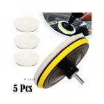 5 pi�ces 150mm tampon de polissage en laine, disque polissage �ponge de polissage pads kit polissage ...