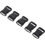 5 pi�ces boucles � lib�ration rapide en plastique ajustables pour sangles de sac � dos - 20mm - noir ...