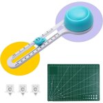 5 pices cutter circulaire papier costume, coupeur de cercle avec lames de rechange et tapis de dcoupe ...