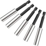 5 pi�ces douilles magn�tiques pour tournevis, douille de bit de 1 / 4 pouce, porte - foret en acier inoxydable ...