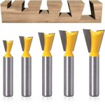 5 pices fraise defonceuse  queue d'aronde, fraise a surfacer en carbure de tungstne 8mm, fraises  ...