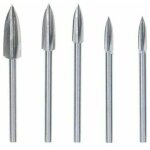 5 pices fraise outils de sculpture gravure foret ensemble bois carbure solide meulage fraise en acier ...