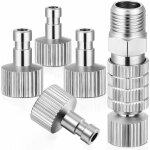 5 pices kit d'adaptateur pour arographe, raccords mles - femelles 1 / 8' universel adaptateur, mtallique ...