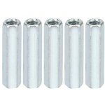 5 pi�ces manchon m6 40mm, �crou hexagonal �crou long tige de hex standoff douille �crou fixations filet�es(m6 ...