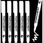 5 pi�ces marqueurs blancs permanent, stylo blanc imperm�able et s�chage rapide, marqueur blanc indelebile, ...