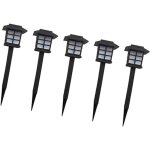 5 pi�ces piquets solaires solar light lumi�re de patio lampe solaire