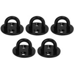 5 pi�ces plaque ?il renforc�e acier inoxydable noir �pais 5mm, support lourd et haute r�sistance